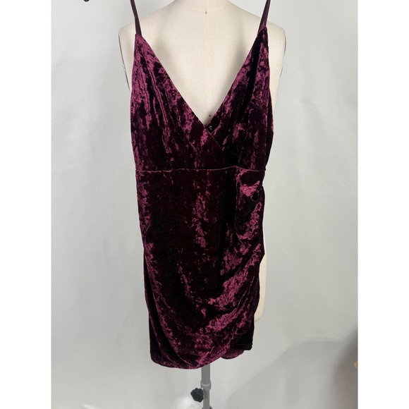 Forever21 Small Velvet Mini Dress Purple Vamp Goth Whimsigoth Club Bodycon Party - Picture 1 of 8